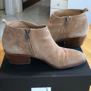 Jcrew Sawyer Suede tan suede zip up booties